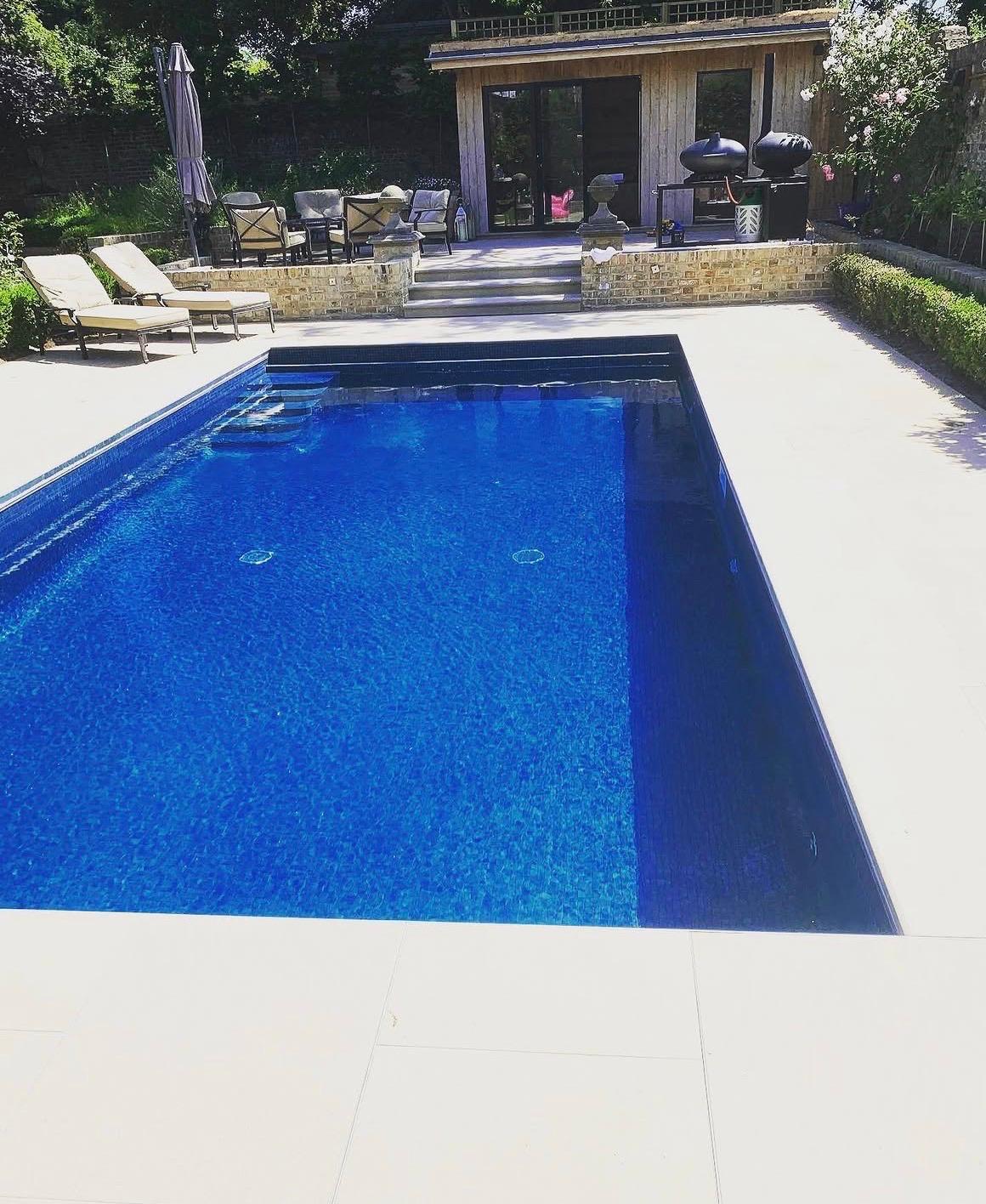 Luxury swimming pool landscaping project in Essex