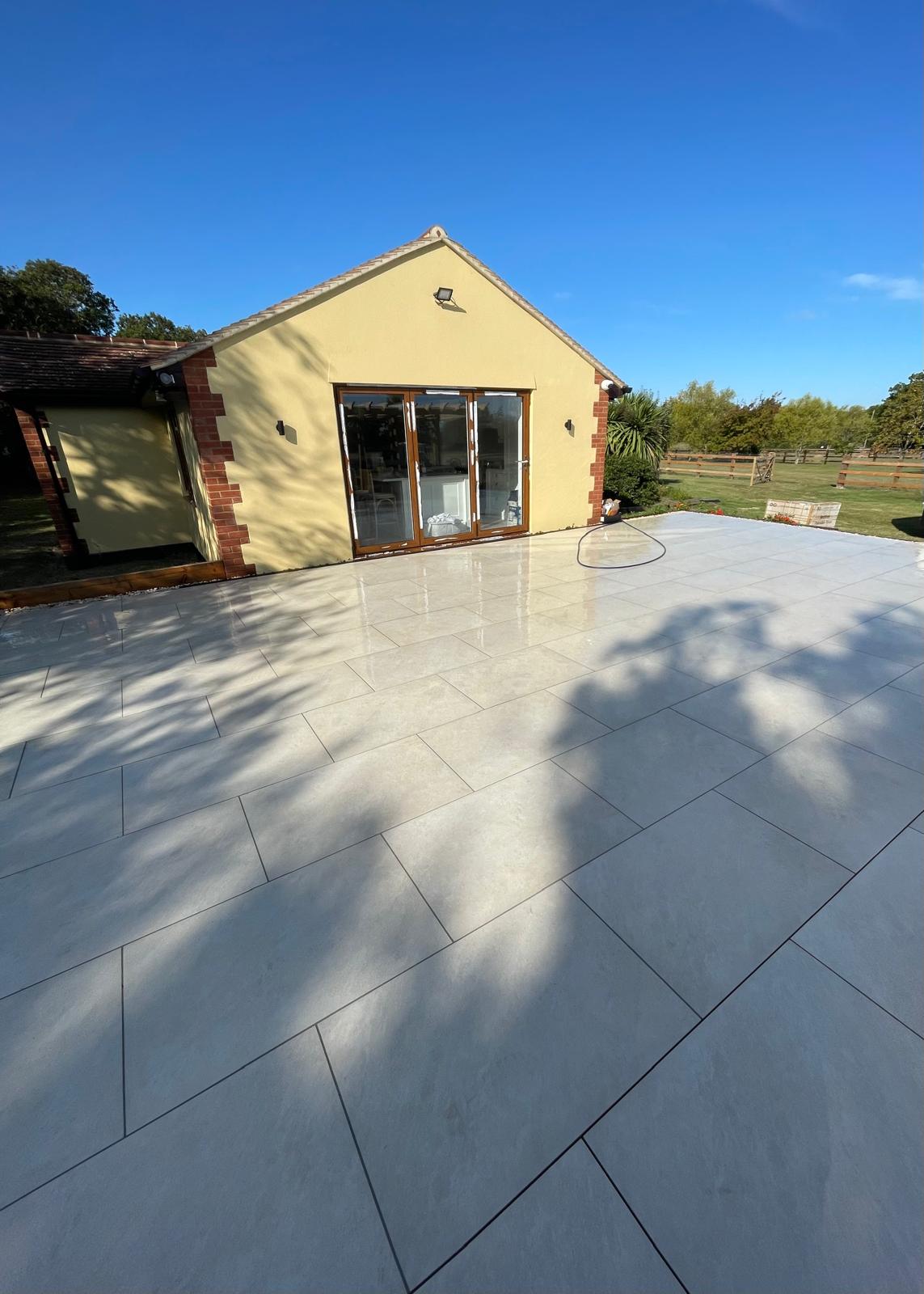3D garden design render for a premium Ingatestone landscaping project